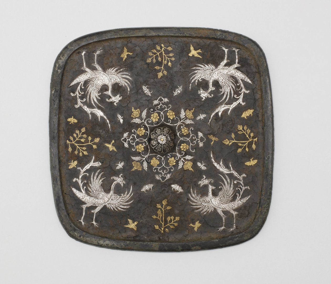 Mirror with Phoenixes, Birds, and Flowers by Unbekannt Unbekannt