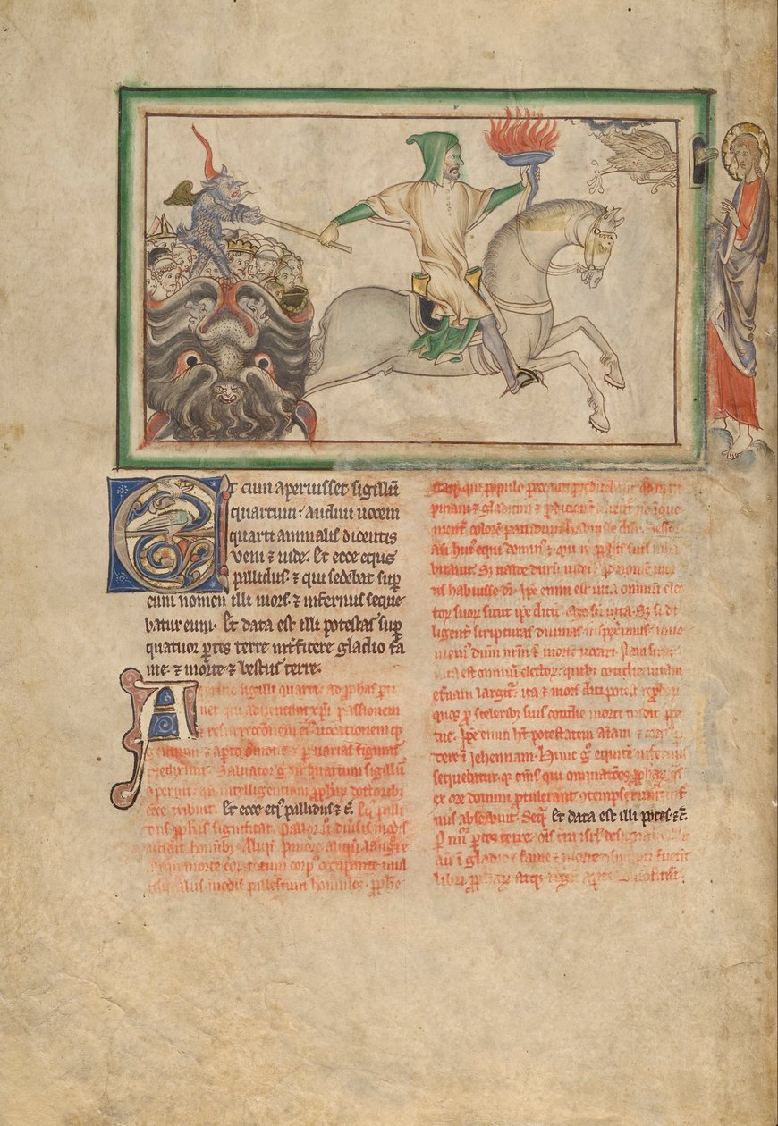 Opening the Fourth Seal; The Fourth Horseman by Unbekannt Unbekannt