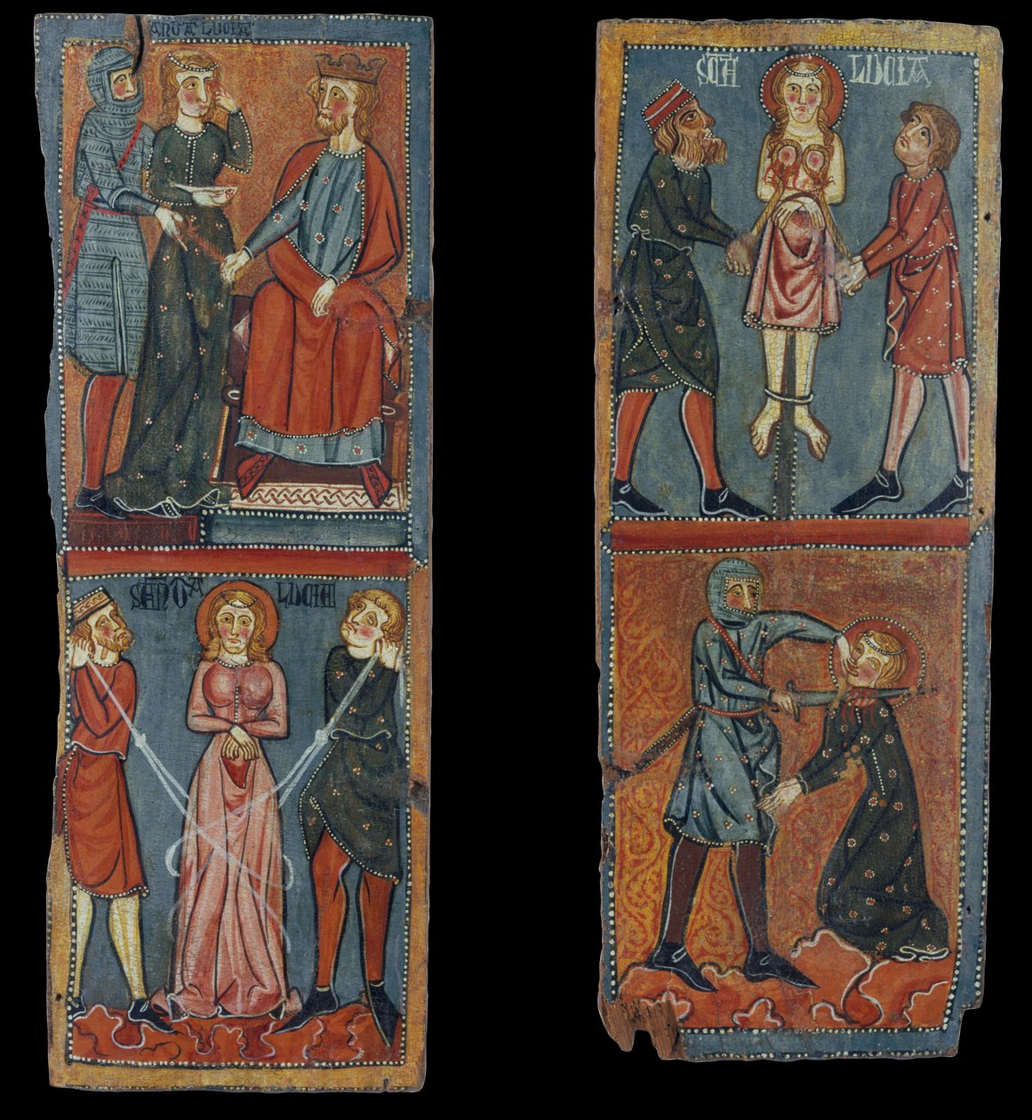 Panels with Scenes of the Martyrdom of Saint Lucy by Unbekannt Unbekannt