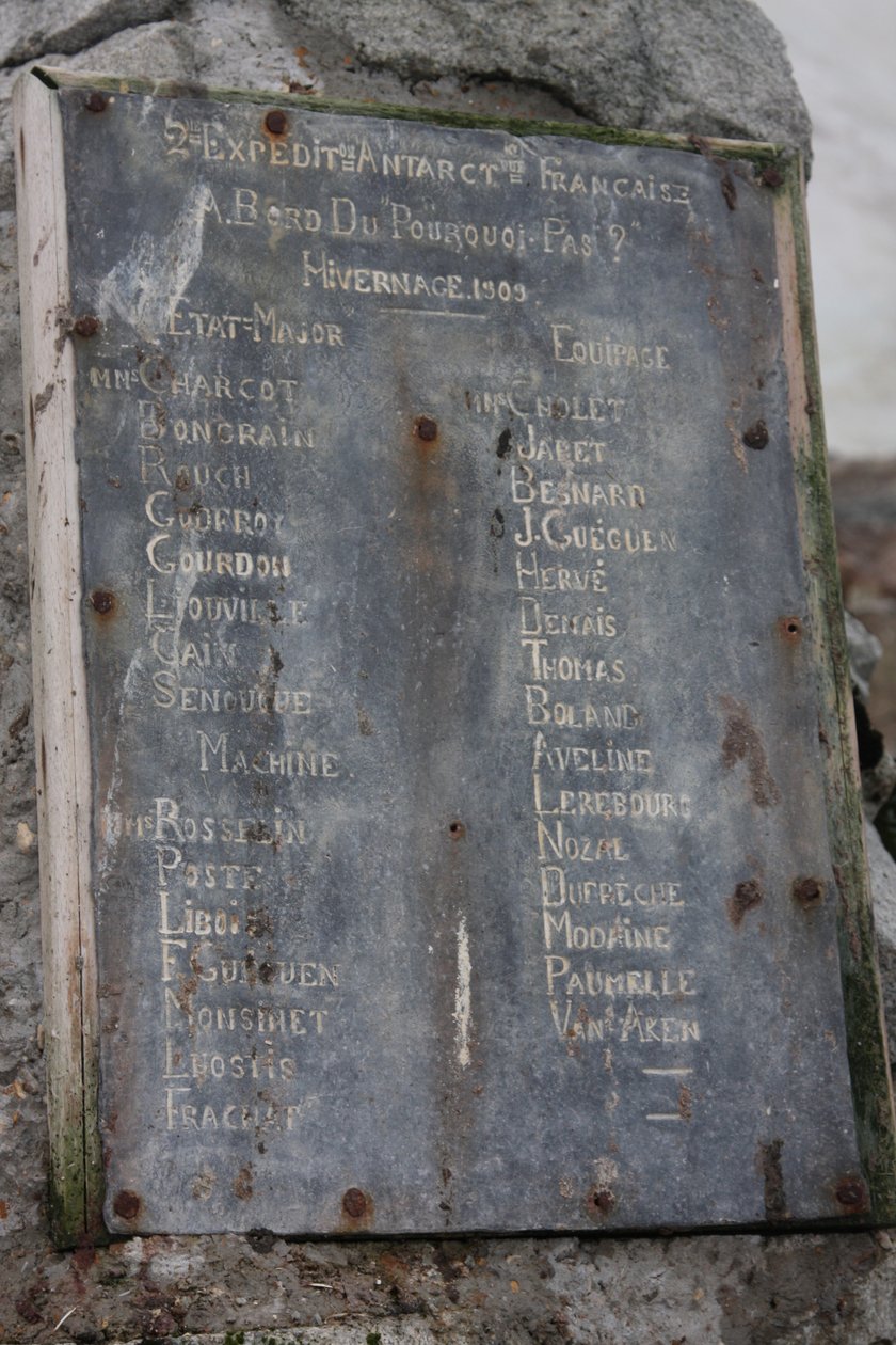 Plaque at the Summit of Petermann Island, Antarctica by Unbekannt Unbekannt