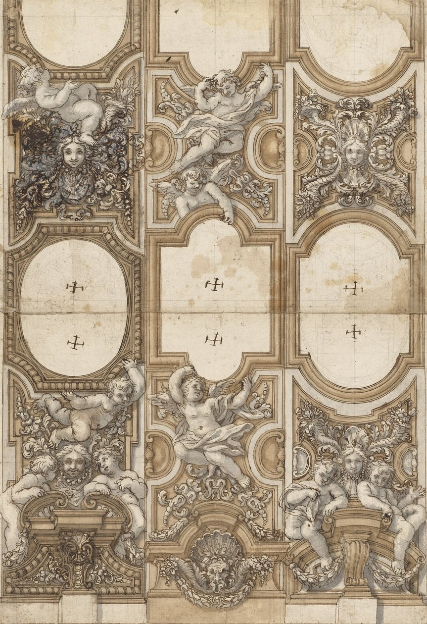 Project for Sculptured Decorations of Ceiling by Unbekannt Unbekannt