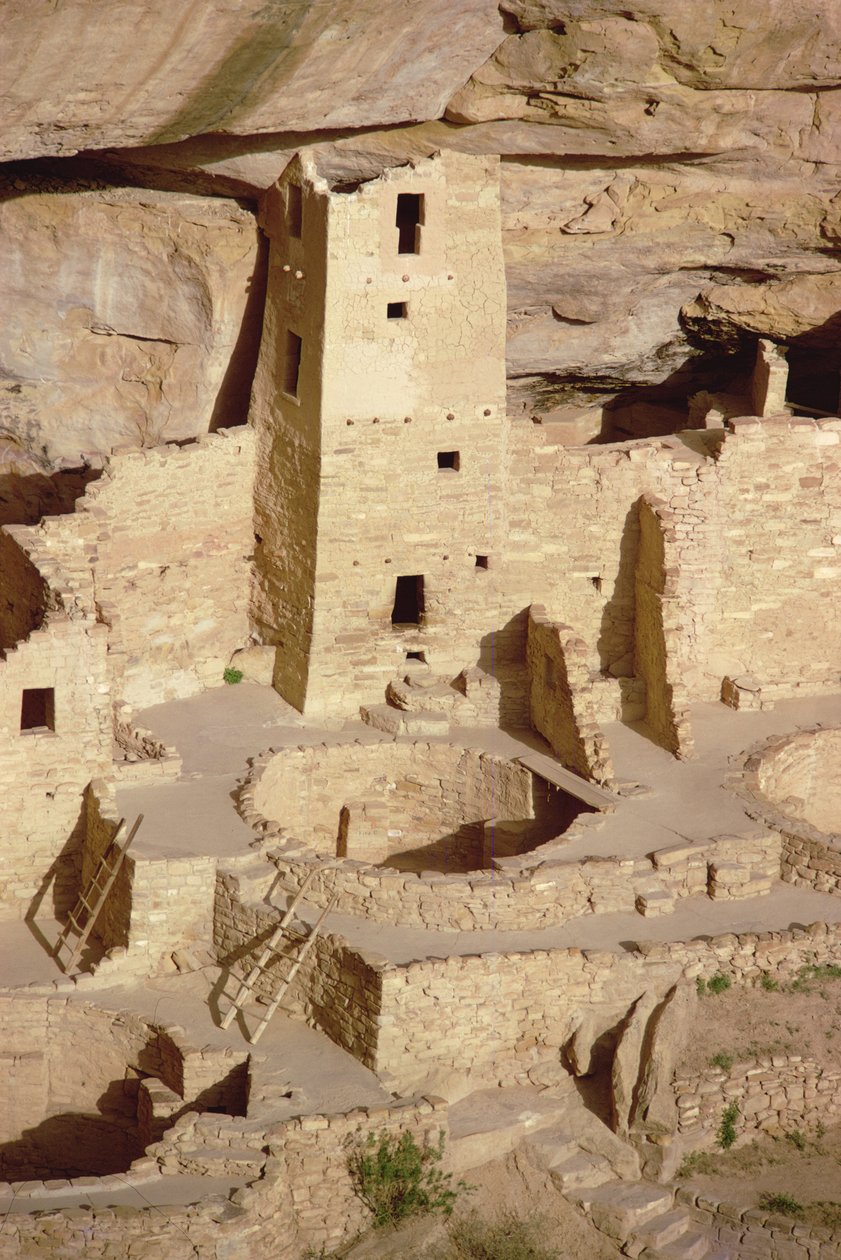 Remains of Pueblo Indian Cliff Dwellings, built 11th-14th centuries by Unbekannt Unbekannt