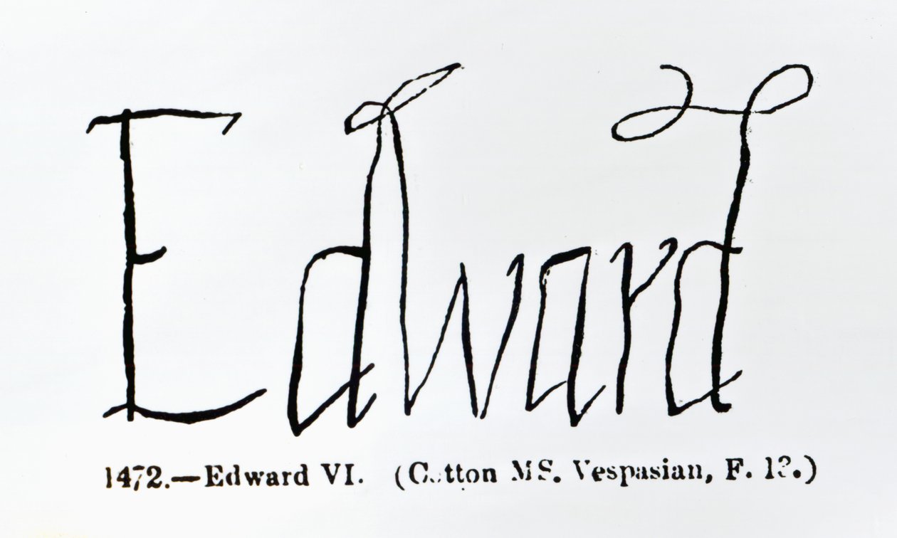 Reproduction of the signature of Edward VI by Unbekannt Unbekannt