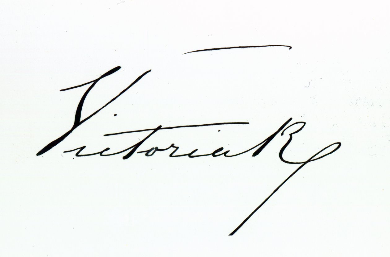 Signature of Queen Victoria by Unbekannt Unbekannt