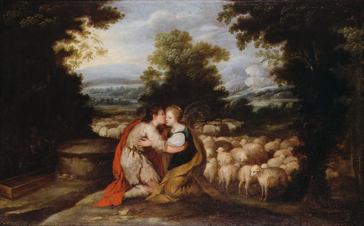 Jacob and Rachel at the Well by Unbekannt Unbekannt