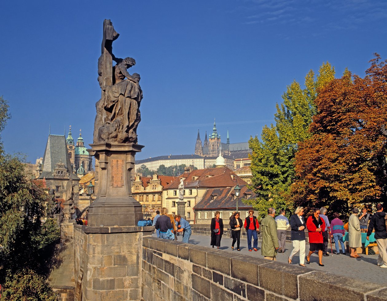 Statue on the Charles Bridge by Unbekannt Unbekannt