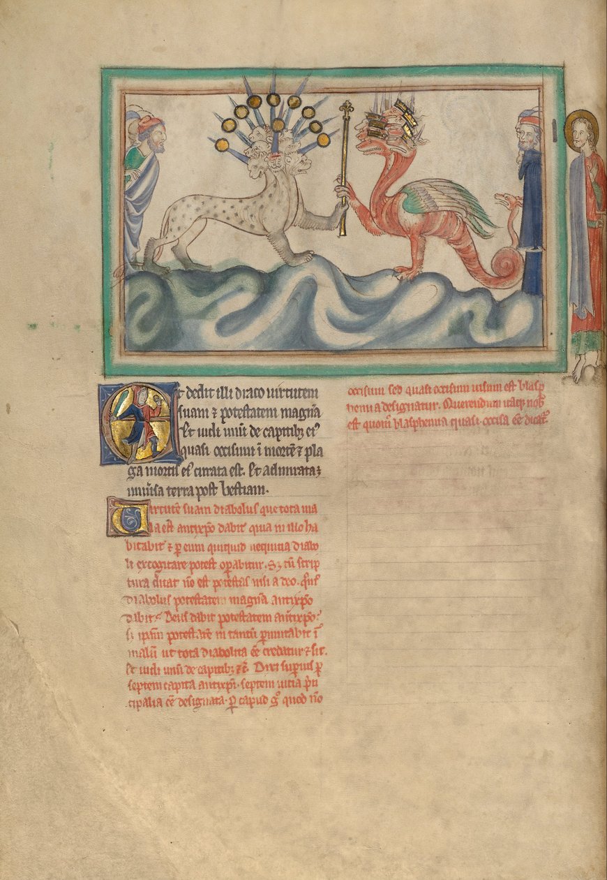 The Dragon Giving the Scepter of Power to the Beast from the Sea by Unbekannt Unbekannt