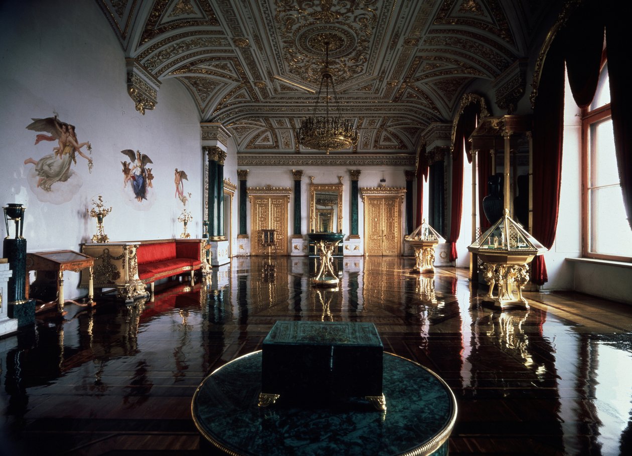 The Malachite Room, Winter Palace by Unbekannt Unbekannt