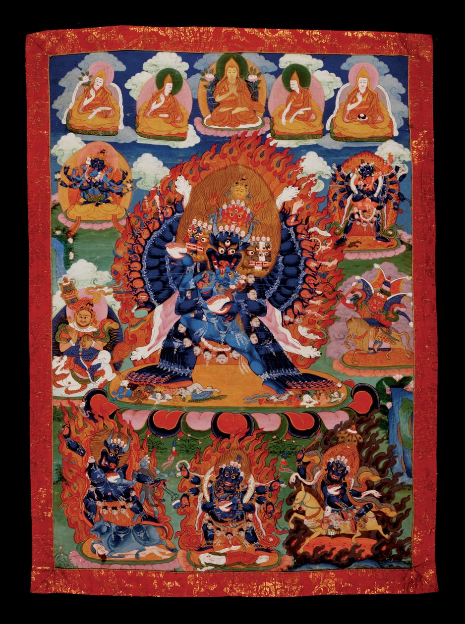 Tibet - Section of Yamantaka Thanka (memorial) by Unbekannt Unbekannt