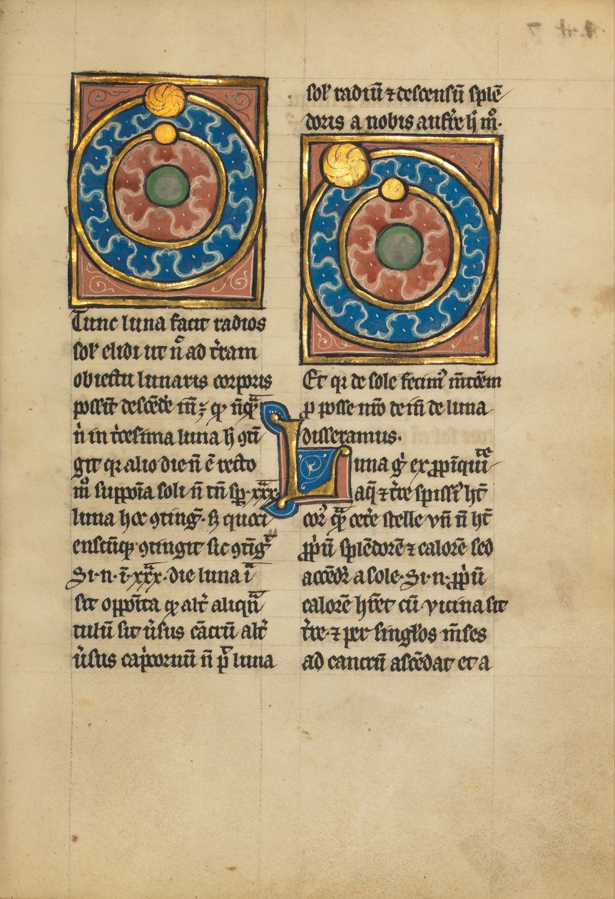 Two Diagrams Showing the Orbits of the Sun and the Moon by Unbekannt Unbekannt