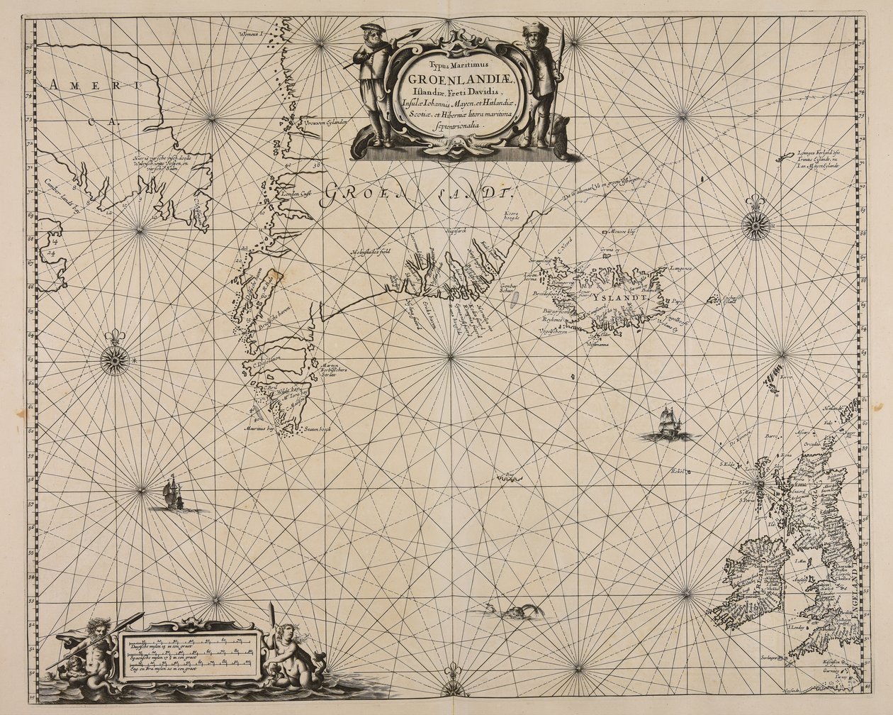 Map of Maritime Greenland, Iceland, Davis Strait, Jan Mayen Island, and the Northern Coasts of Scotland and Ireland by Unbekannt Unbekannt
