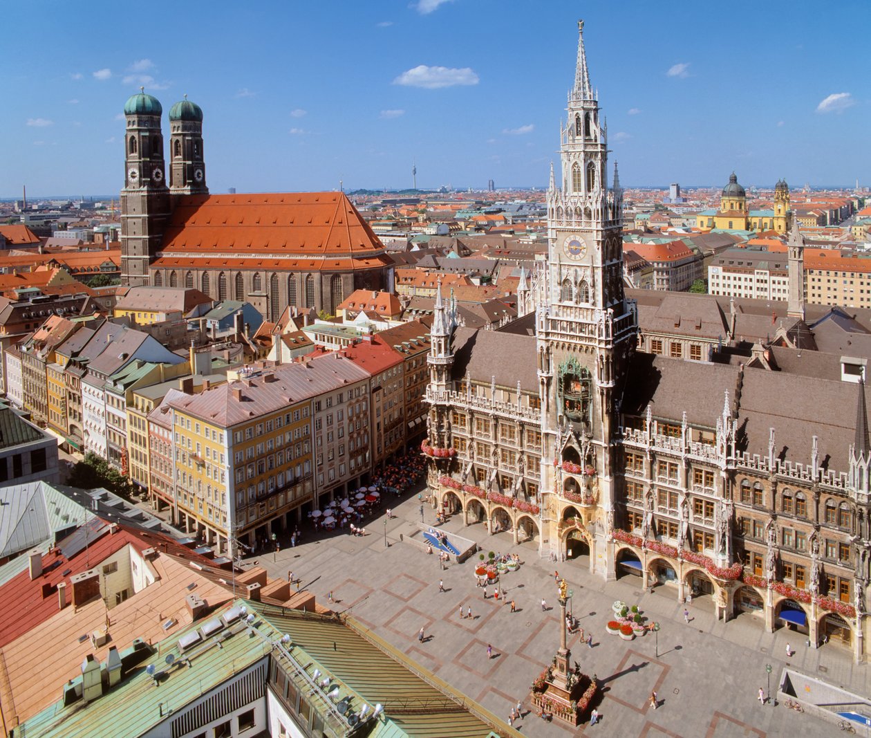 View of Marienplatz by Unbekannt Unbekannt