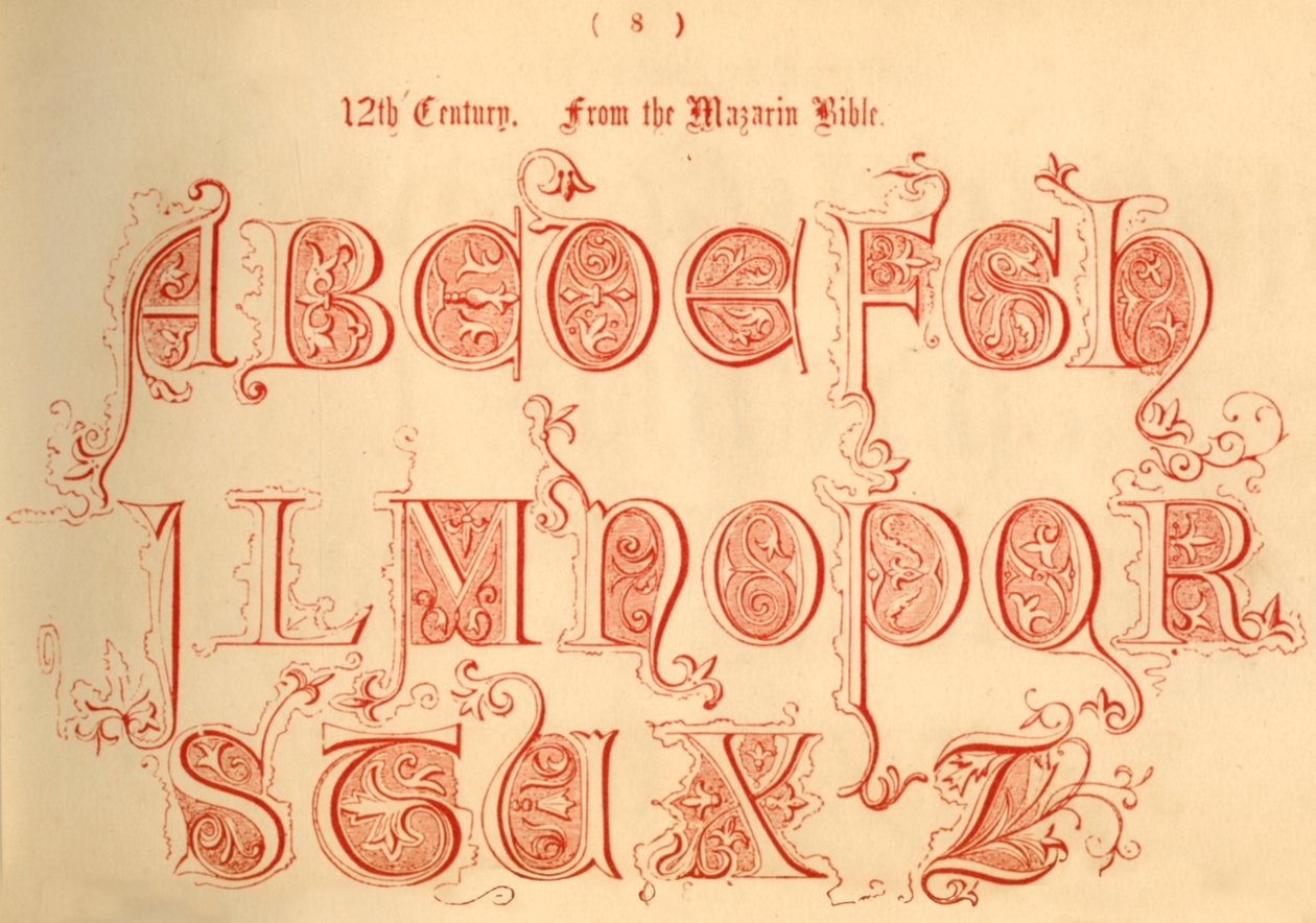 12th Century. From the Mazarin Bible by Unbekannt