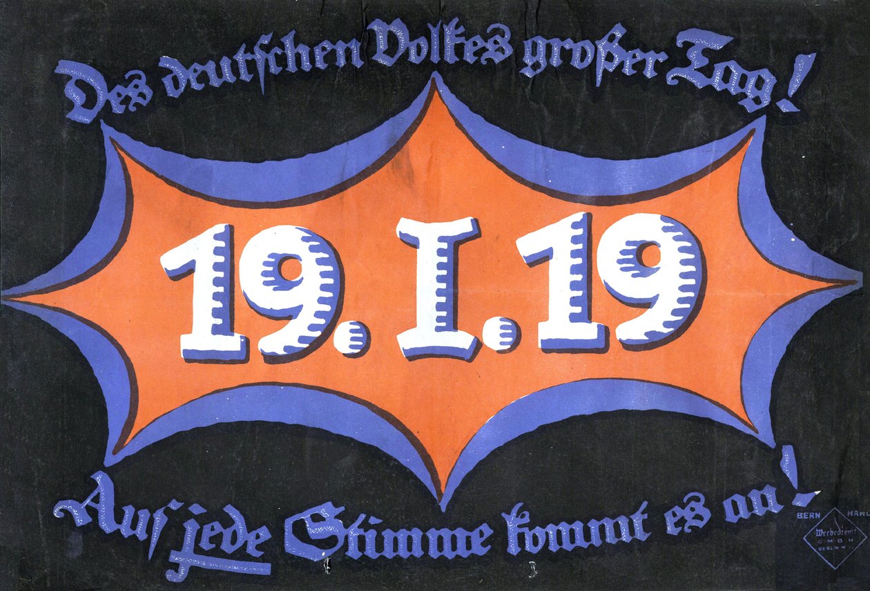 German Federal Election, 1919 by Unbekannt