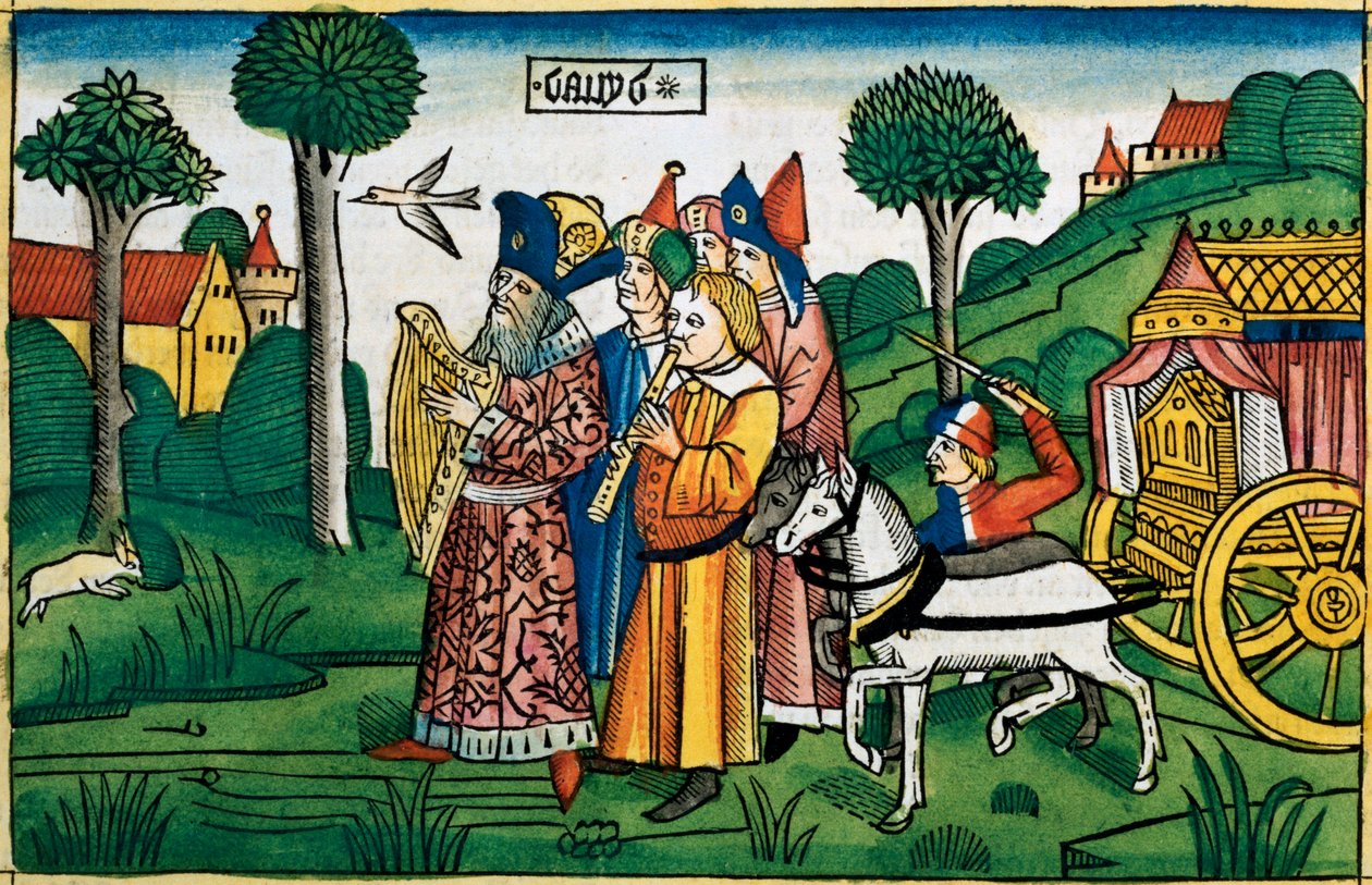 2 Samuel 6:1-5: David Brings the Ark to Jerusalem by Unbekannt