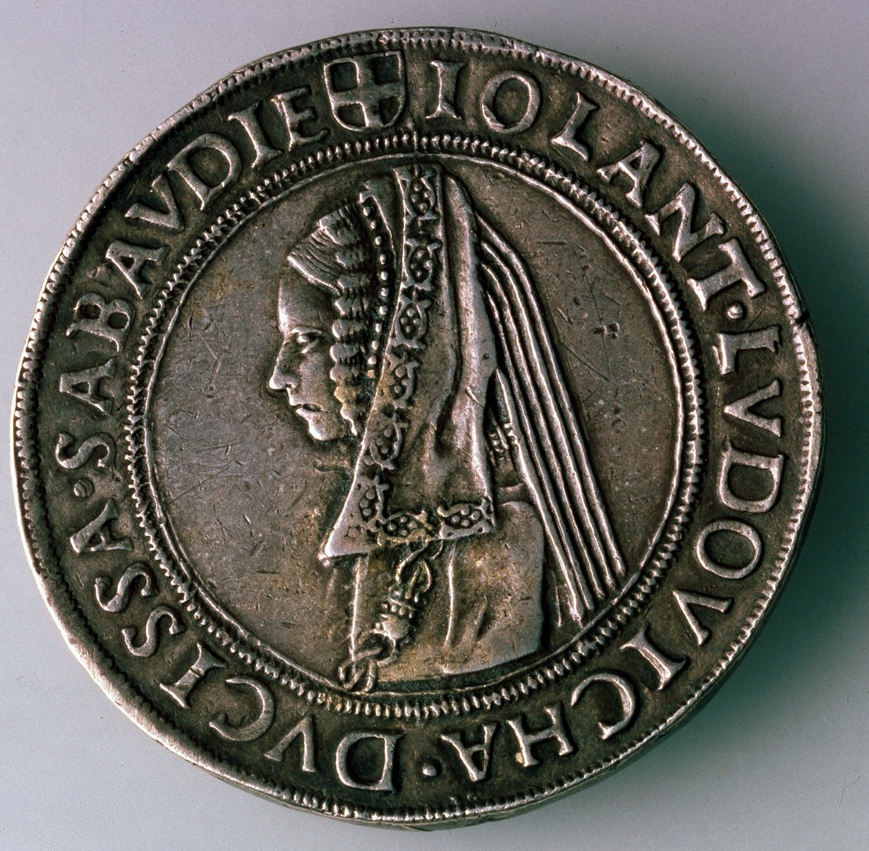4-Testoon. Duchy Savoy, Italy, Reverse: Iolanta Ludovica, Duchess of Savoy by Unbekannt
