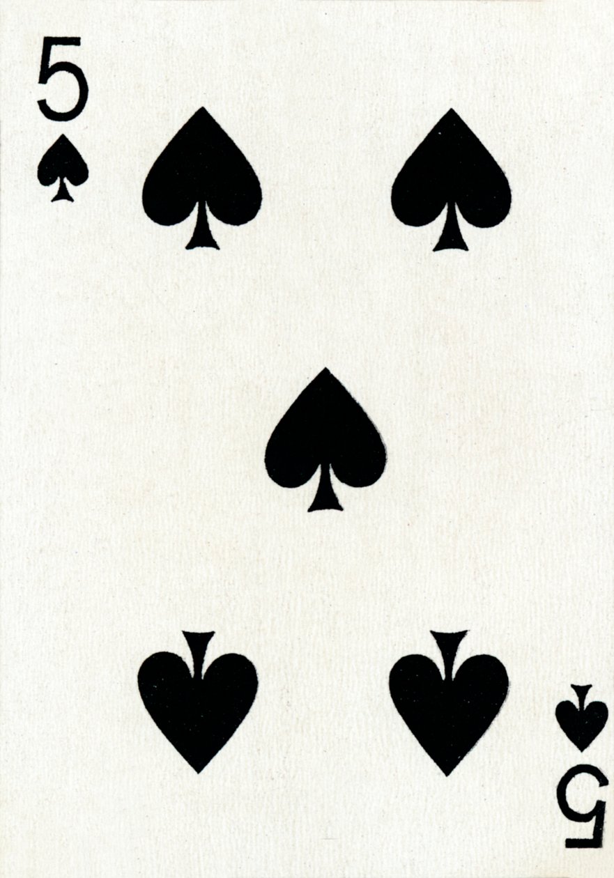 5 of Spades from a deck of Goodall & Son Ltd. playing cards by Unbekannt
