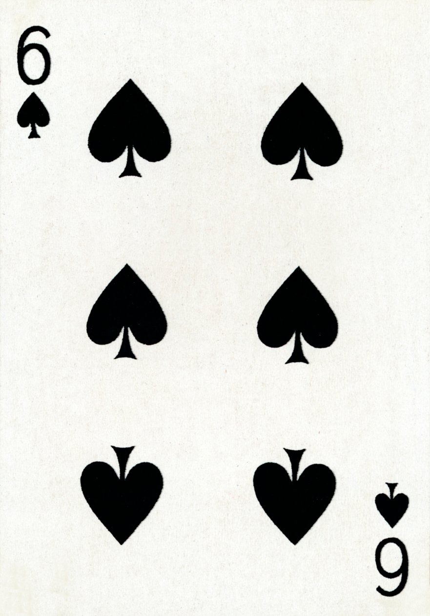6 of Spades from a deck of Goodall & Son Ltd. playing cards by Unbekannt
