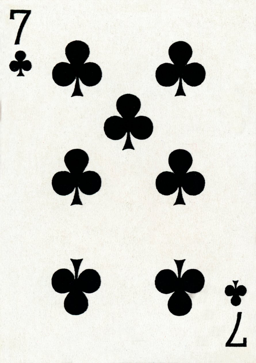 7 of Clubs from a Deck of Goodall & Son Ltd. Playing Cards, c1940 by Unbekannt