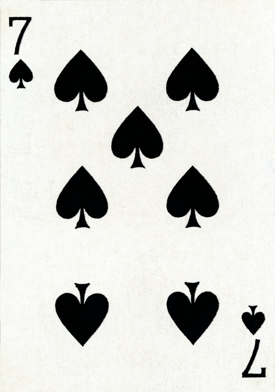 7 of Spades from a Deck of Goodall & Son Ltd. Playing Cards, c1940 by Unbekannt