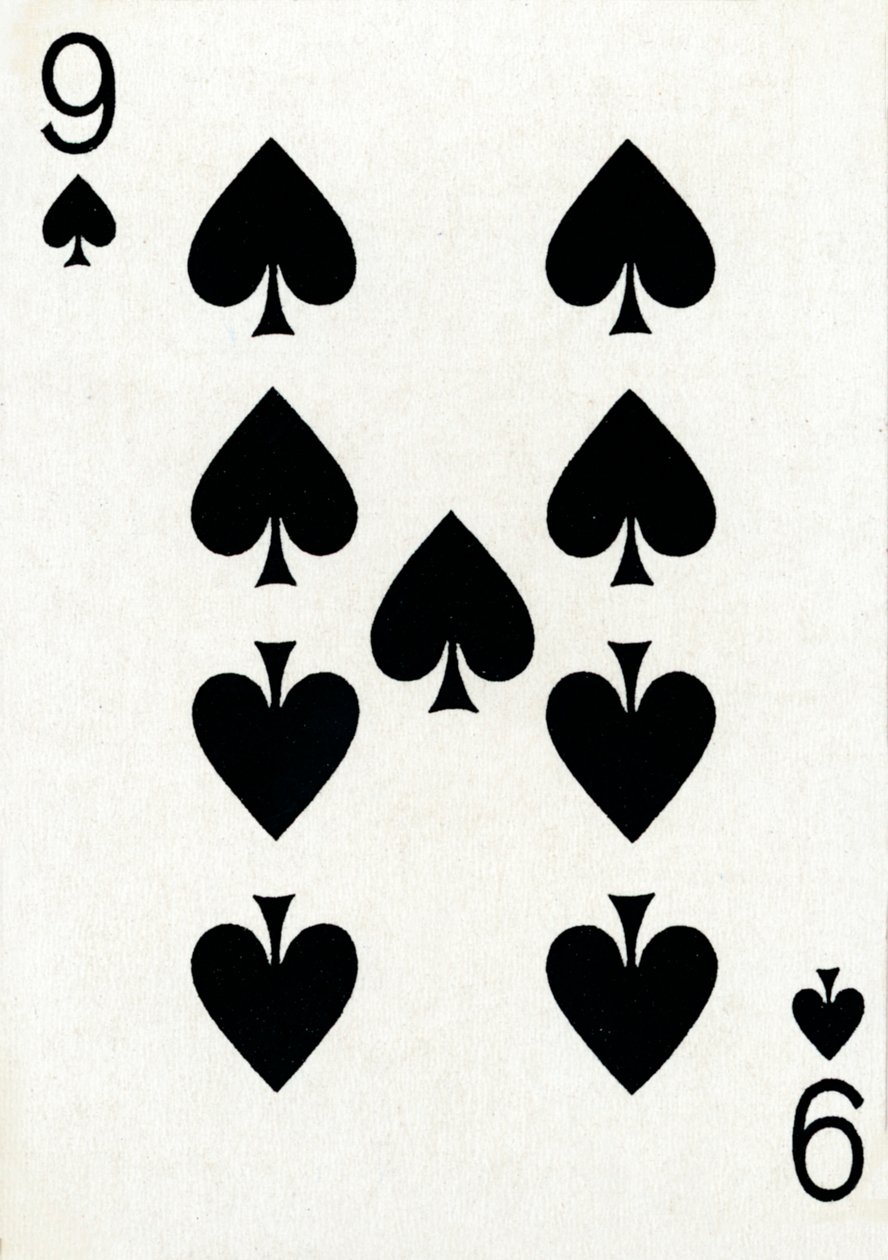 9 of Spades from a deck of Goodall & Son Ltd. playing cards by Unbekannt
