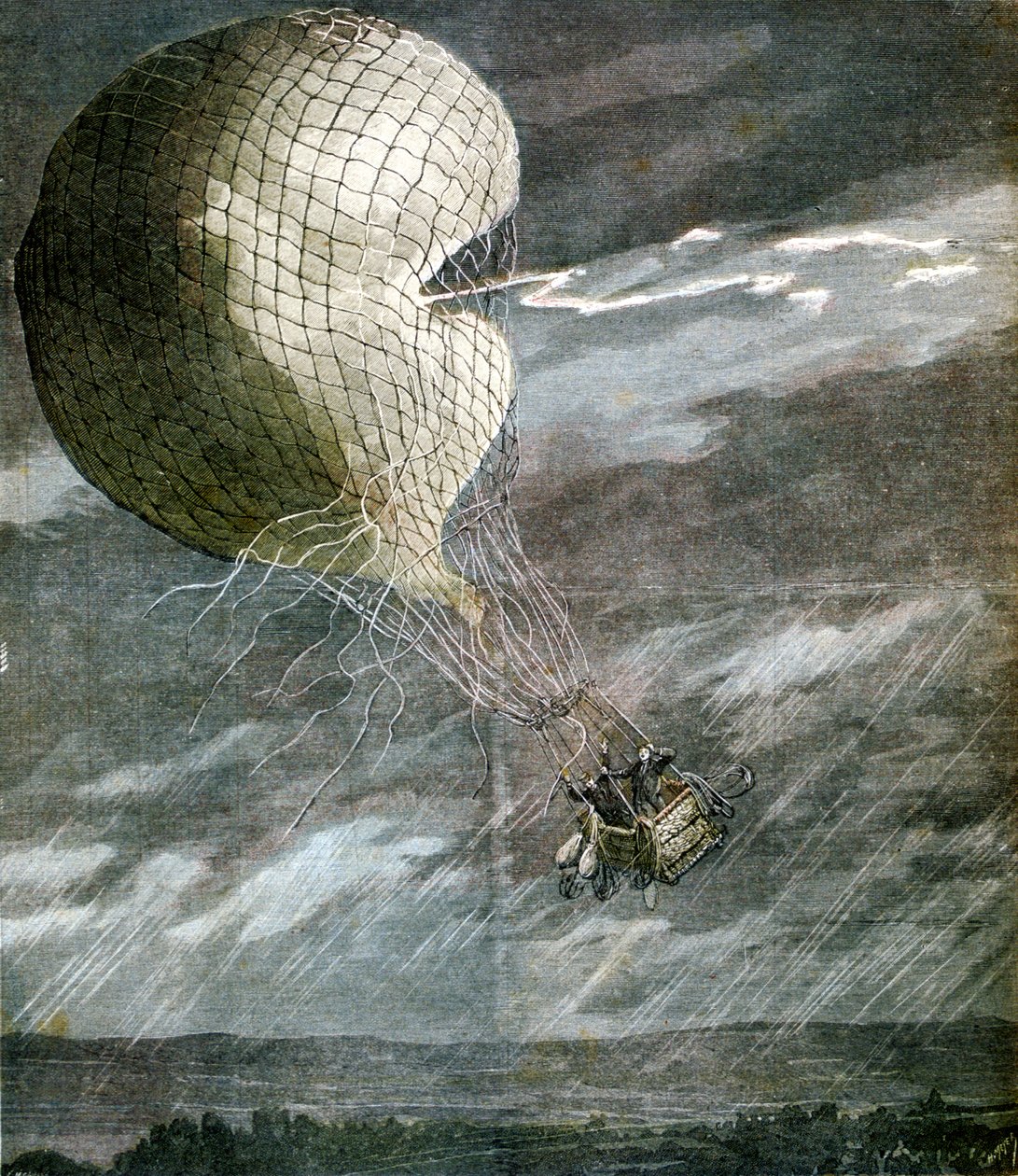 A Balloon Struck by Lightning Near Chicago, Illinois, USA by Unbekannt