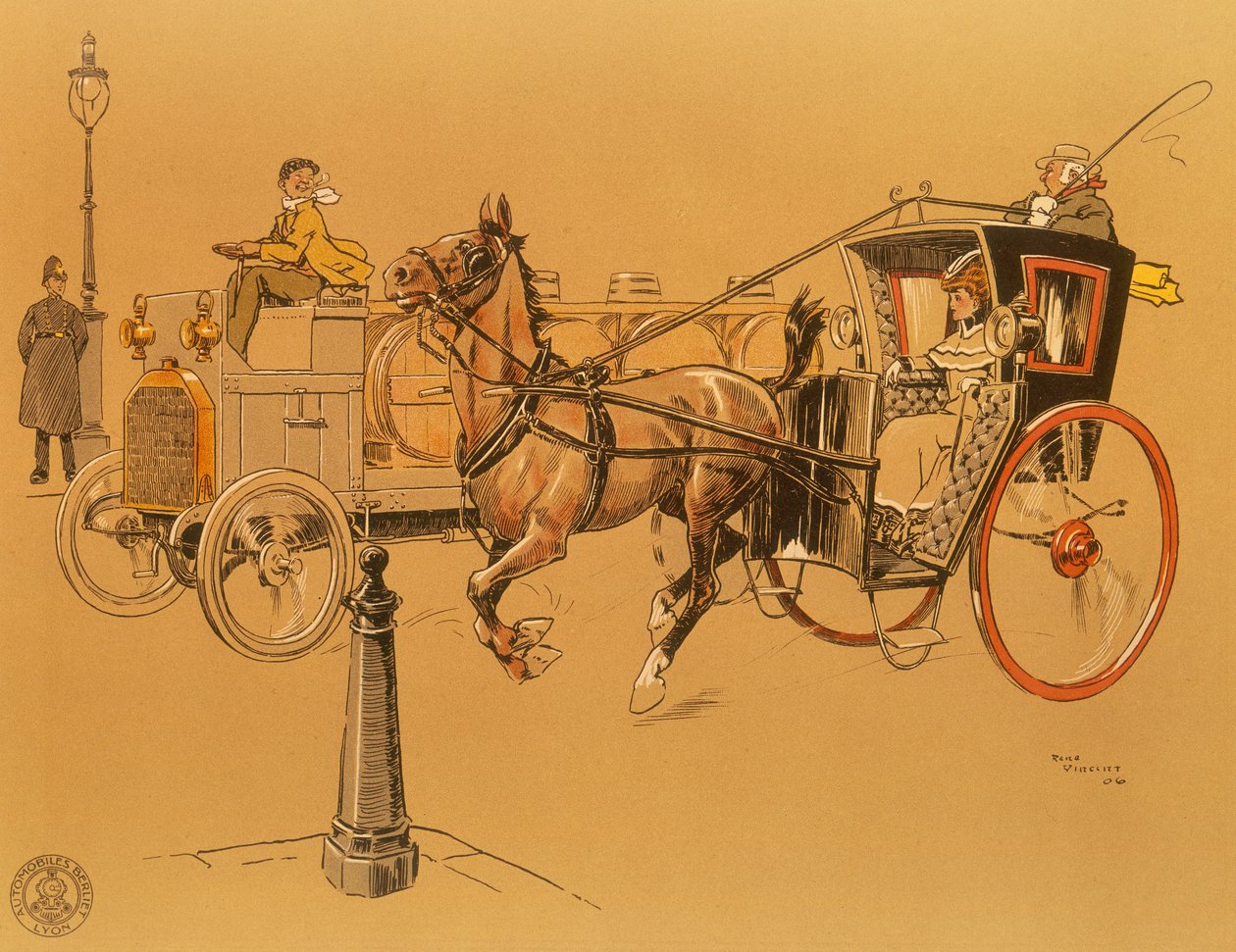 A Berliet lorry, 1906 by Unbekannt