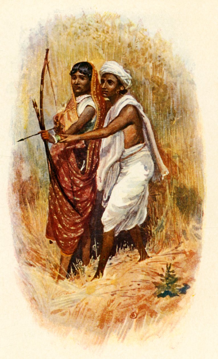 A Bhil Couple, c1910 by Unbekannt
