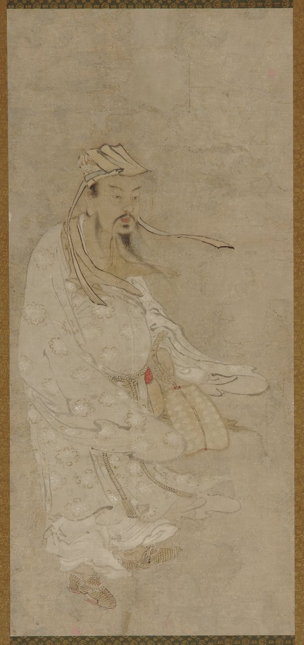A Chinese Man Standing in a High Wind, Edo Period, 17th Century by Unbekannt