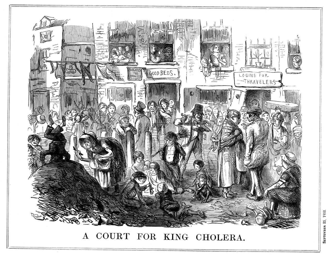 A Court for King Cholera, 1852 by Unbekannt