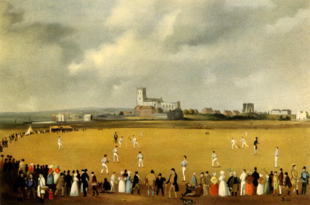 A Cricket Match at Christchurch Priory, Hampshire by Unbekannt