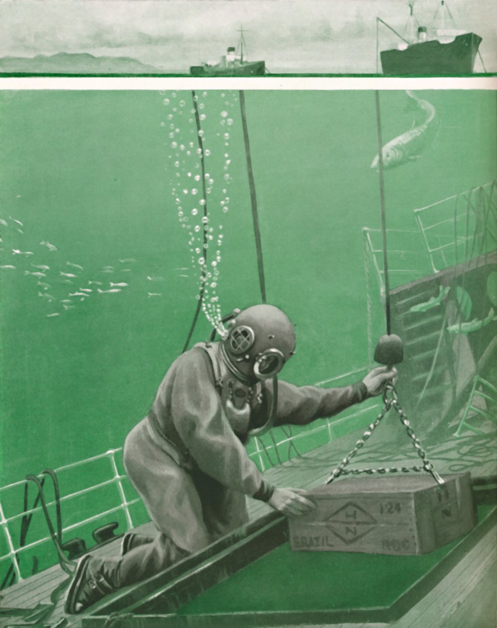 A Diver Working Under Enormous Pressure by Unbekannt