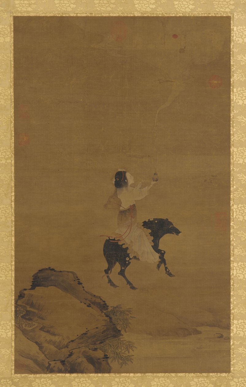 A Female Immortal on a Porcine Animal by Unbekannt