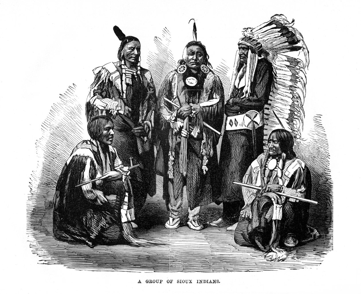A Group of Sioux Indians, 1872 by Unbekannt