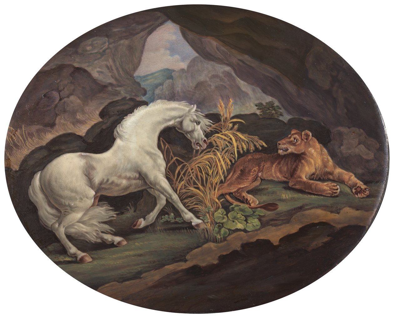 A Horse Frightened by a Lioness by Unbekannt