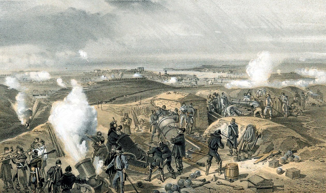 A Hot Day in the Batteries, Crimean War, 1853-1856 by Unbekannt