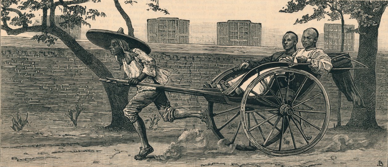 A Jinriksha, or Chinese hand-carriage by Unbekannt