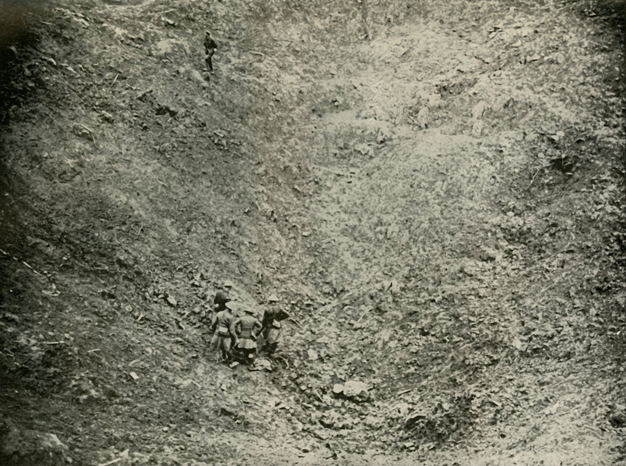 A Mine Crater in High Wood, 1919 by Unbekannt