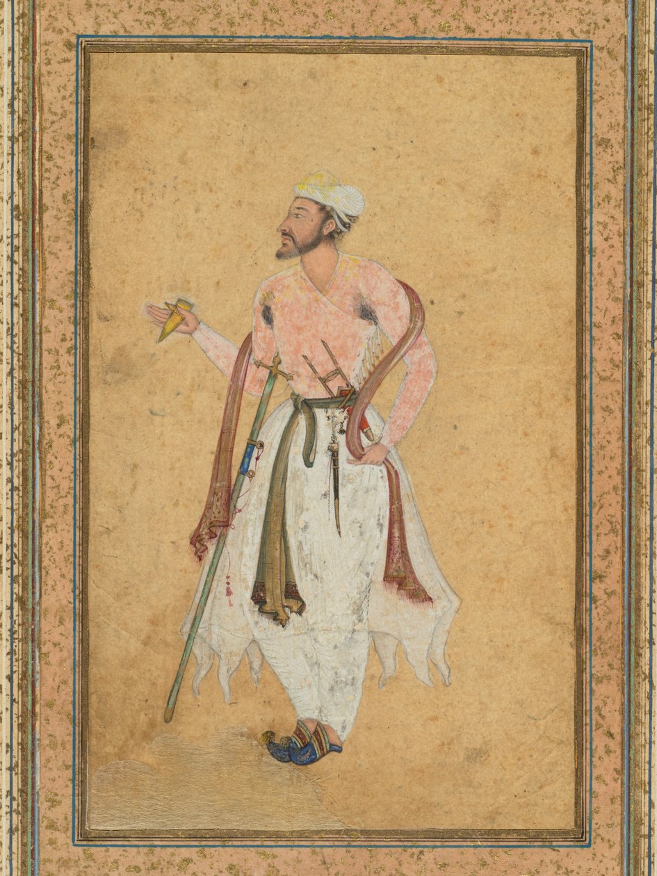 A Mughal courtier, c1575, border added probably 1700s by Unbekannt