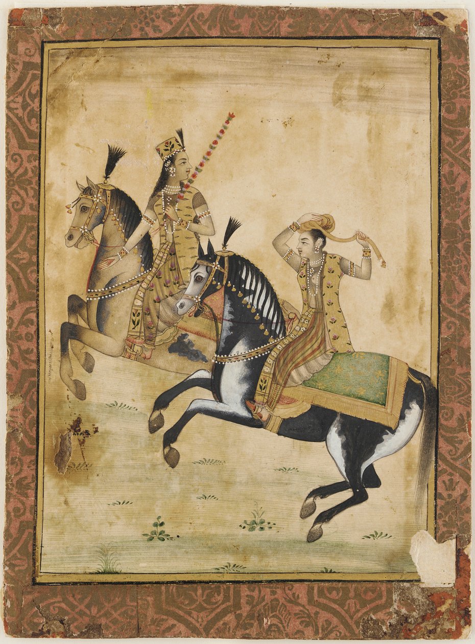 A Prince and Princess on Horseback by Unbekannt