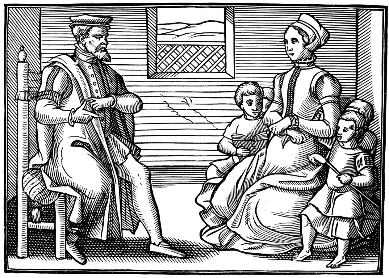 A Puritan Family by Unbekannt