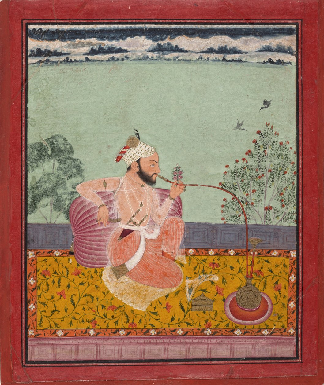 A Raja Smoking a Hookah. Kota, 1690-1710, Metropolitan Museum by Unbekannt