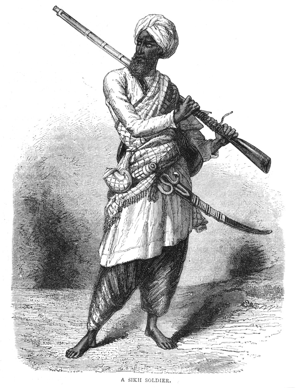 A Sikh Soldier by Unbekannt