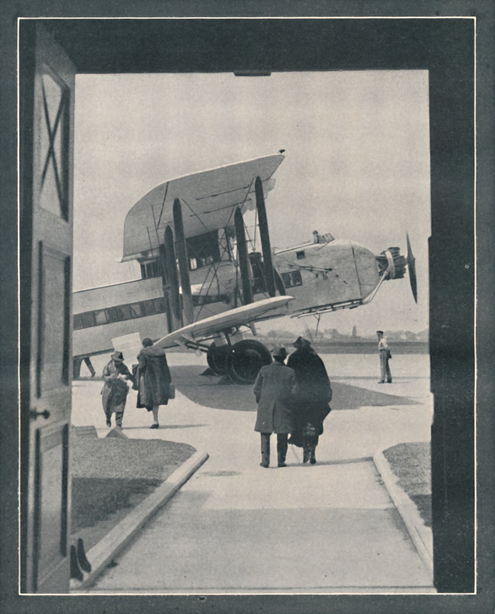 A Symbol of the Modern World - Passengers Embarking at Croydon Aerodrome, c1935 by Unbekannt