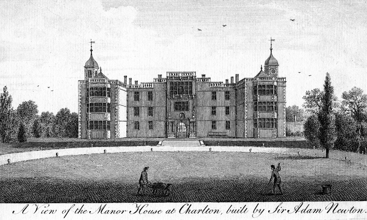A View of the Manor House at Charlton, built by Sir Adam Newton by Unbekannt