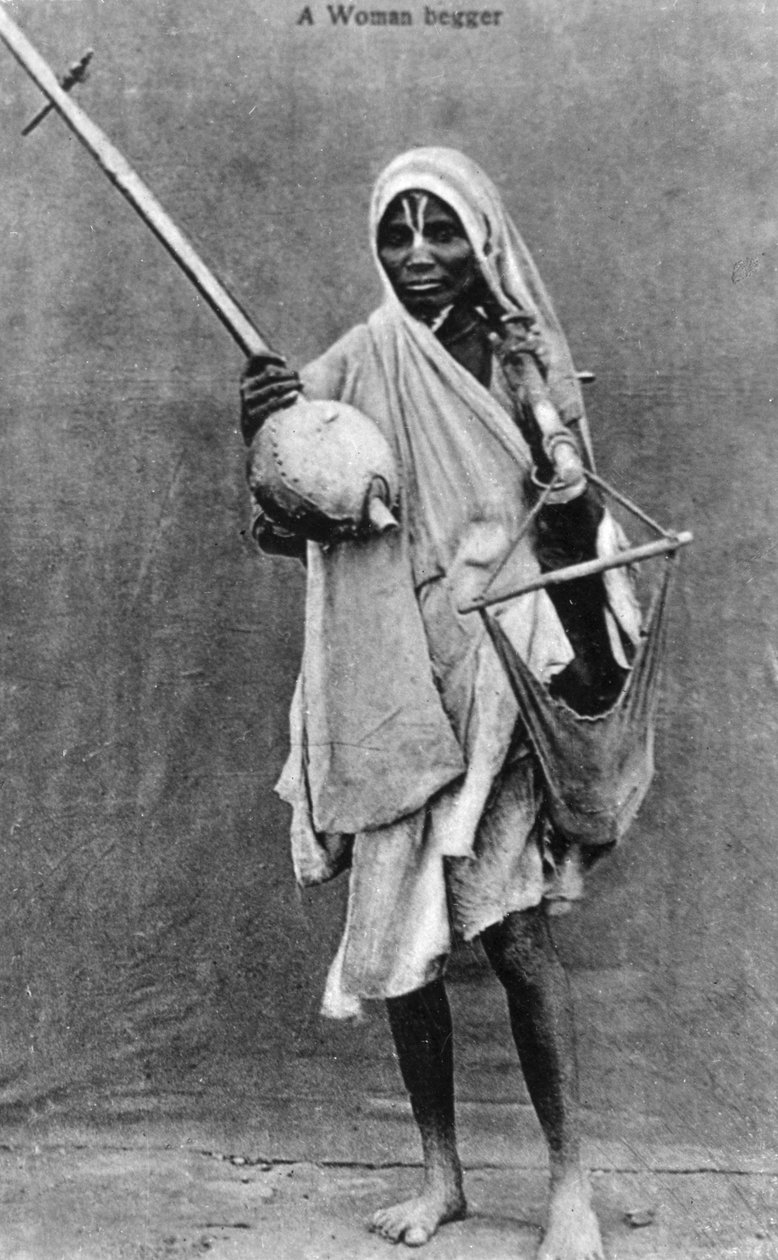 A beggar, India by Unbekannt