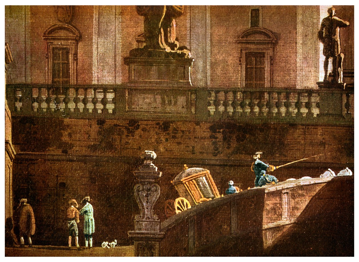 A coach in Rome, 18th century by Unbekannt