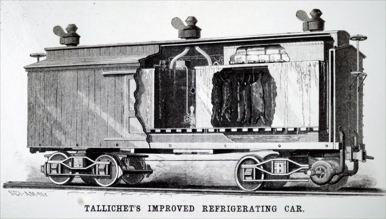 A cold storage refrigerated railroad car by Unbekannt