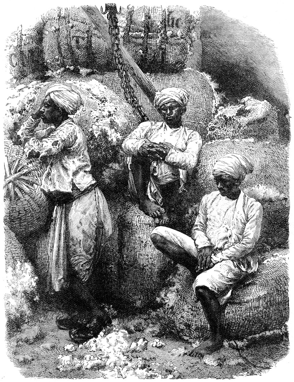 A Cotton Market in Bombay, India by Unbekannt