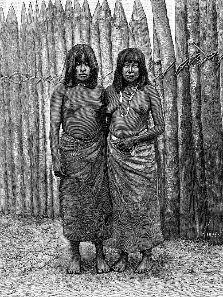 A couple of Gran Chaco Indian women, South America, 1895 by Unbekannt